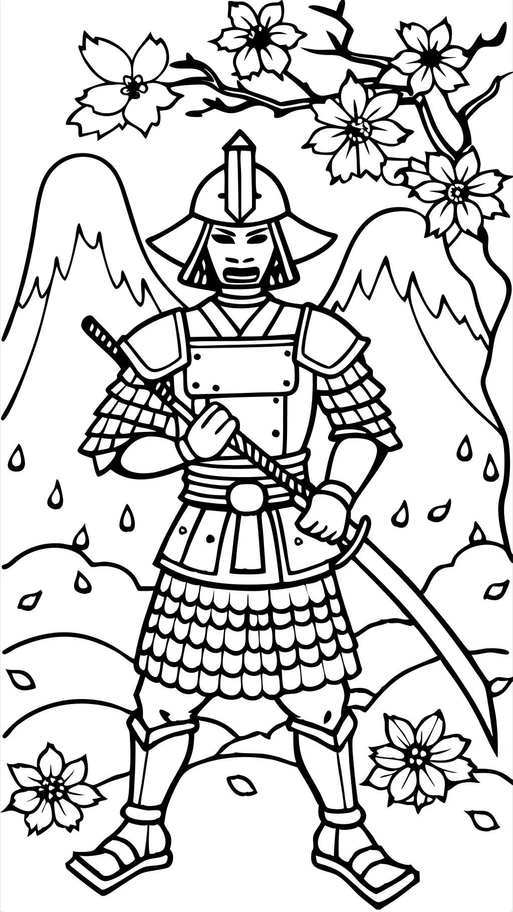 coloriages samurai